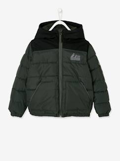 Chaqueta acolchada con capucha bicolor y relleno de poliéster reciclado, para niño -Chaqueta acolchada con capucha bicolor y relleno de poliéster reciclado, para niño