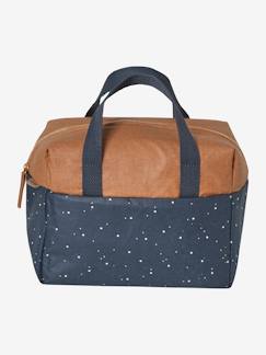 Bolso de meriendas bicolor de algodón con revestimiento -Bolso de meriendas bicolor de algodón con revestimiento