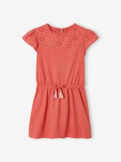 Vestido para niña con detalles de bordado inglés Vestido para niña con detalles de bordado inglés