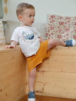 Conjunto de camiseta estampada + short baggy para bebé -Conjunto de camiseta estampada + short baggy para bebé
