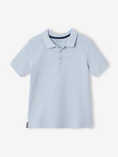 Polo de manga corta con bordado en el pecho, para niño Polo de manga corta con bordado en el pecho, para niño