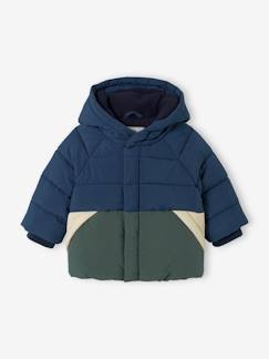 Chaqueta acolchada colorblock con capucha, para bebé -Chaqueta acolchada colorblock con capucha, para bebé