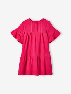 Vestido de gasa de algodón para niña -Vestido de gasa de algodón para niña