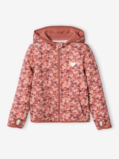 Sudadera deportiva con cremallera estampada de flores, de tejido técnico -Sudadera deportiva con cremallera estampada de flores, de tejido técnico