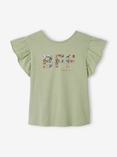 Camiseta fantasía de mangas con volantes para niña