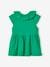 Vestido con cuello de gasa de algodón para bebé naranja+verde 
