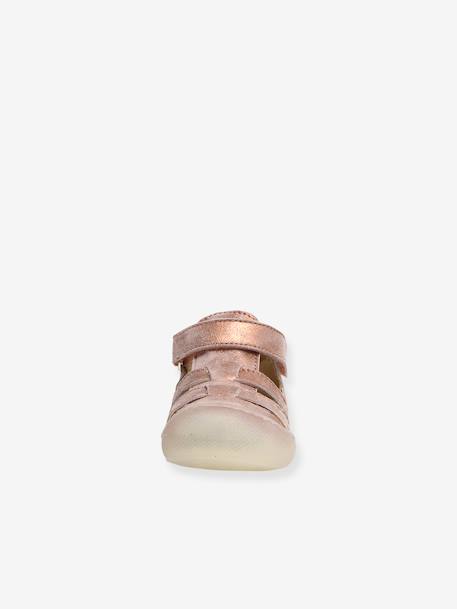 Sandalias semiabiertas para bebé NATURINO® Bede «Primeros pasos» dorado+rosa 