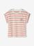 Camiseta personalizable, a rayas para niña rayas rosa+rayas verde 