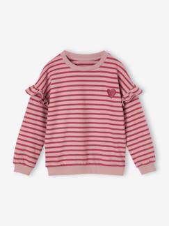 Sudadera marinera con volantes en las mangas para niña Niña-Jerséis, chaquetas de punto, sudaderas-Sudadera marinera con volantes en las mangas para niña