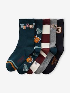 Niño-Ropa interior-Pack de 5 pares de calcetines para niño