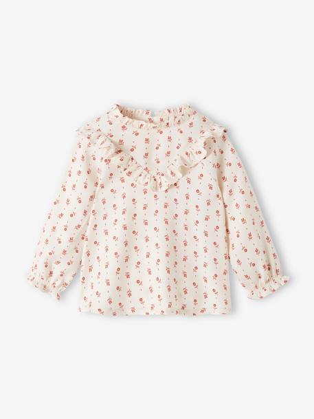 Bebé-Blusas, camisas-Blusa fluida con estampado de flores para bebé