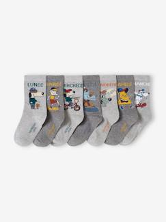 Roupa Interior-Niño-Ropa interior-Calcetines-Pack de 7 pares de calcetines para toda la semana «mascotas» para niño