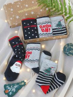 Roupa Interior-Niño-Ropa interior-Calcetines-Pack de 3 pares de calcetines de Navidad para niño