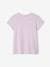 Camiseta deportiva a rayas irisadas, para niña BLANCO CLARO LISO CON MOTIVOS+lila+rosa maquillaje 