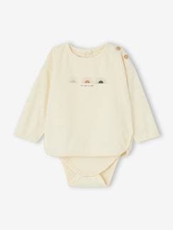 Camiseta body de manga larga y algodón orgánico para bebé recién nacido