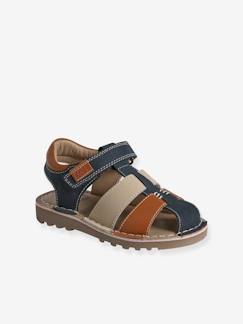 Sandalias infantiles de piel con cierre autoadherente de la colección de maternidad Calzado-Sandalias infantiles de piel con cierre autoadherente de la colección de maternidad