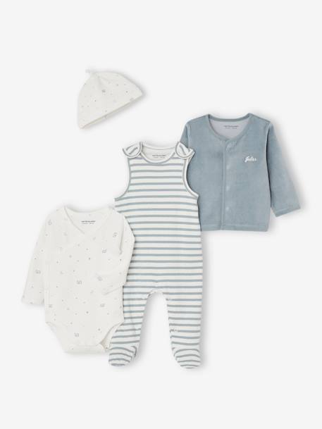 Toda la Selección-Bebé-Conjunto para recién nacido con 4 prendas personalizable