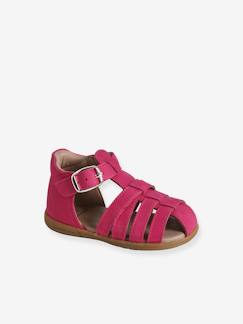 Sandalias de piel para bebé niña primeros pasos Calzado-Calzado bebé (17-26)-Primeros pasos (17-23)-Sandalias de piel para bebé niña primeros pasos