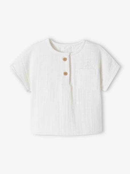 Camiseta tunecina de gasa de algodón personalizable para recién nacido Bebé-Camisetas-Camisetas-Camiseta tunecina de gasa de algodón personalizable para recién nacido