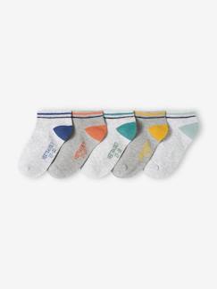 Roupa Interior-Niño-Ropa interior-Calcetines-Pack de 5 pares de calcetines cortos para niño BASICS