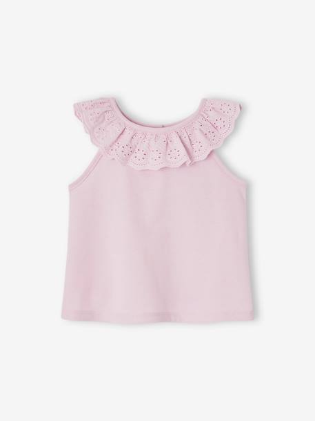 Camiseta sin mangas con volante de bordado inglés para bebé Bebé-Camisetas-Camisetas-Camiseta sin mangas con volante de bordado inglés para bebé