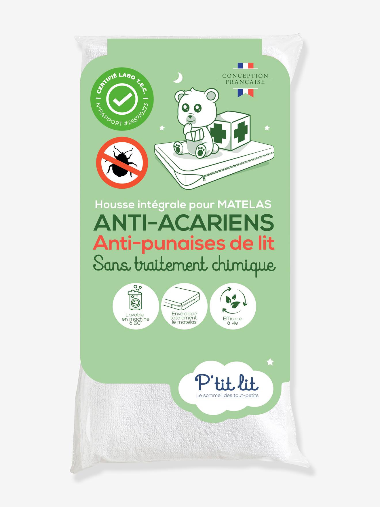 Allergosystem - Juego De 2 Fundas De Cojín Antiácaros, 50 X 80 Cm, Poliéster