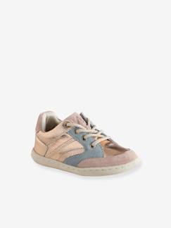 Zapatillas con cordones y cremallera de piel blanda bebé primeros pasos Calzado-Calzado bebé (17-26)-Primeros pasos (17-23)-Zapatillas con cordones y cremallera de piel blanda bebé primeros pasos