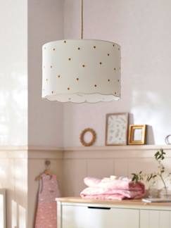 Pantalla para lámpara de techo Festones y lunares dorados Textil Hogar y Decoración-Decoración-Iluminación-Pantallas de lámpara-Pantalla para lámpara de techo Festones y lunares dorados