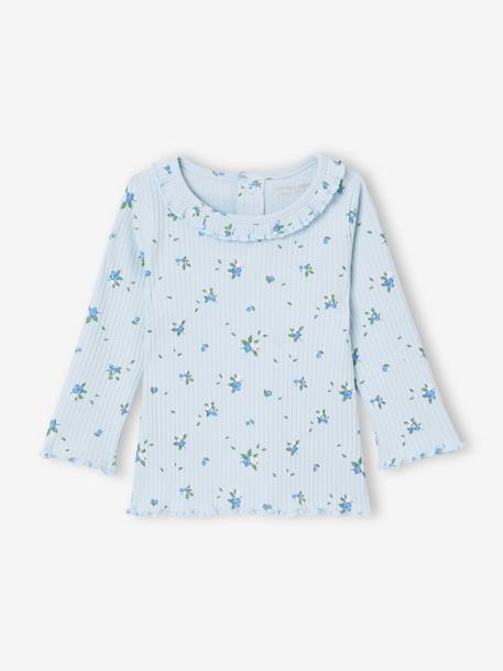 Camiseta de punto de canalé para bebé de manga larga Bebé-Camisetas-Camisetas-Camiseta de punto de canalé para bebé de manga larga