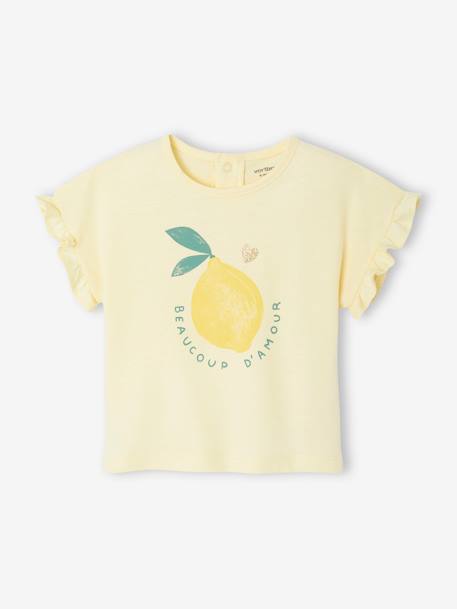 Camiseta de bebé con mangas abullonadas con estampado de frutas Bebé-Camisetas-Camisetas-Camiseta de bebé con mangas abullonadas con estampado de frutas