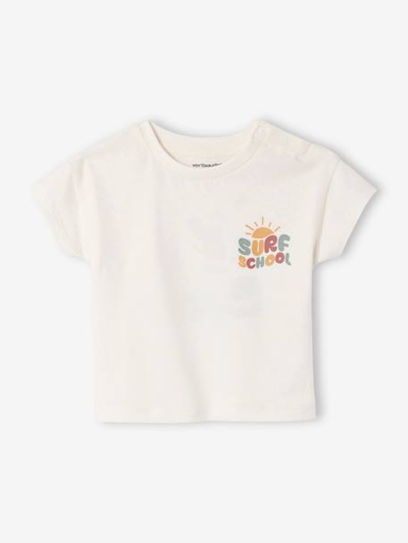 Camiseta para bebé con motivo grande en la espalda y hombro con automáticos Bebé-Camisetas-Camisetas-Camiseta para bebé con motivo grande en la espalda y hombro con automáticos