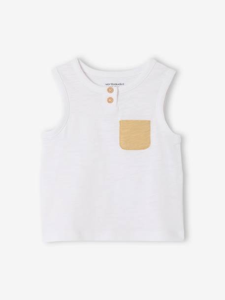 Camiseta sin mangas para bebé con bolsillo a contraste Bebé-Camisetas-Camisetas-Camiseta sin mangas para bebé con bolsillo a contraste