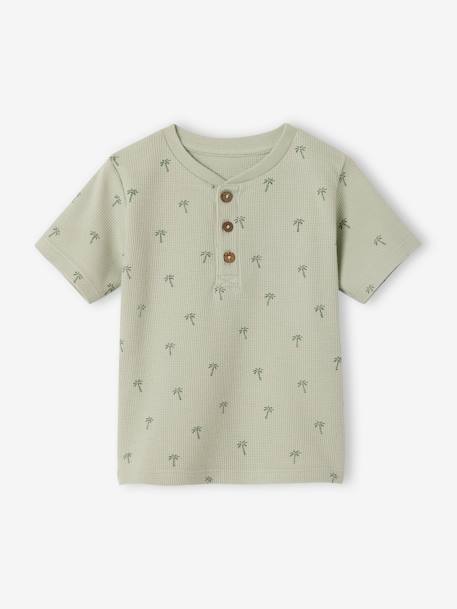 Camiseta con motivos de palmeras de nido de abeja para bebé Bebé-Camisetas-Camisetas-Camiseta con motivos de palmeras de nido de abeja para bebé