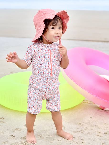 Mono de baño antirrayos UV bebé niña con pañal integrado Bebé-Bañadores y accesorios de playa-Mono de baño antirrayos UV bebé niña con pañal integrado