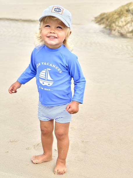 Conjunto de baño camiseta antirrayos UV + shorty para bebé Bebé-Bañadores y accesorios de playa-Conjunto de baño camiseta antirrayos UV + shorty para bebé