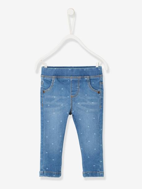 Bebé-Treggings para bebé niña de denim estampado