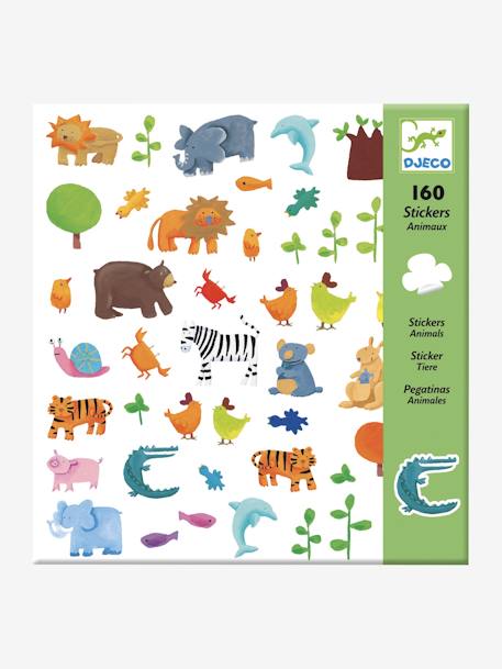 160 pegatinas de animales DJECO multicolor 