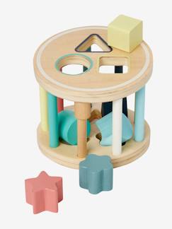 Bebé Cereza-Caja con formas de cilindro de madera FSC®