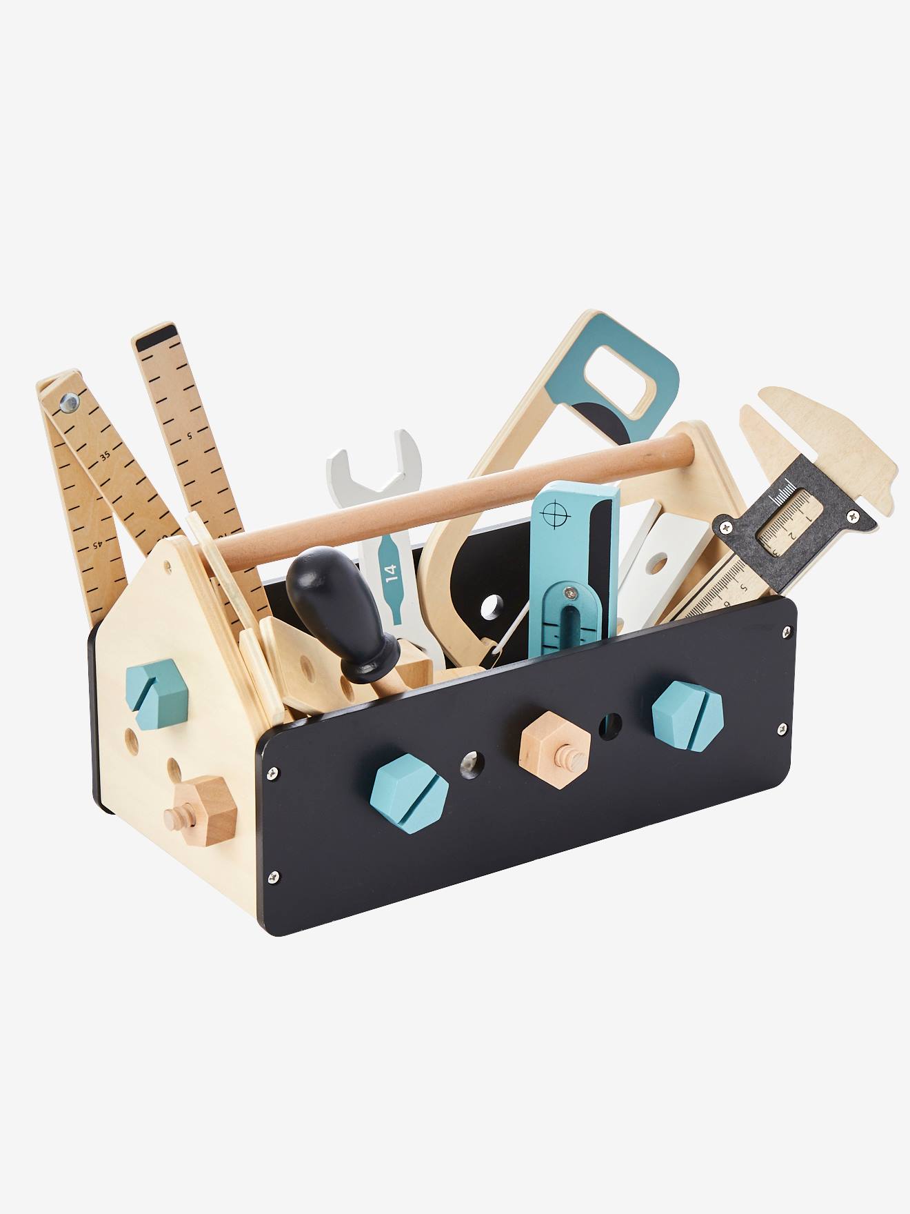 Caja de herramientas de bricolaje de madera no color