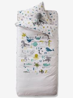 Textil Hogar y Decoración-Ropa de cama niños-Conjunto saco nórdico "fácil de arropar" con nórdico Abecedario Marino