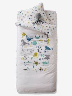 Textil Hogar y Decoración-Ropa de cama niños-Conjunto de caradou "fácil de arropar" sin costuras Abecedario Marino