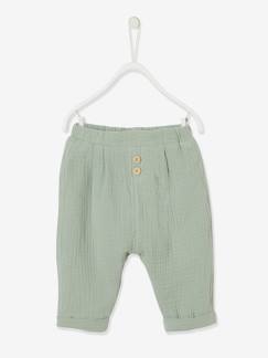 Pantalones y Vaqueros-Pantalón corte árabe de gasa de algodón