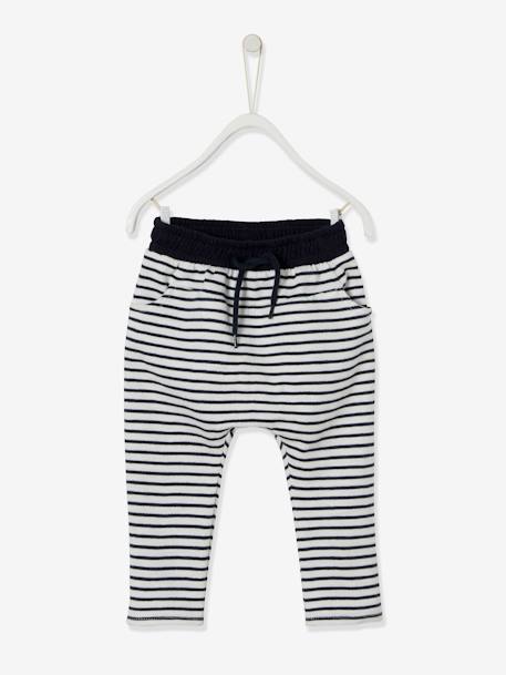 Pantalon De Felpa Para Bebe Nino Azul Oscuro A Rayas Vertbaudet Pantalon De Felpa Para Bebe Nino Azul Oscuro A Rayas Vertbaudet