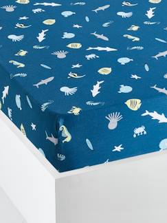 Textil Hogar y Decoración-Ropa de cama niños-Sábanas bajeras ajustables-Sábana bajera infantil Fondo Marino