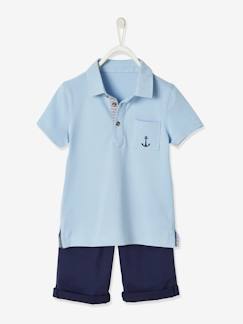 Niño-Camisetas y polos-Camisetas-Conjunto de polo y bermudas para niño