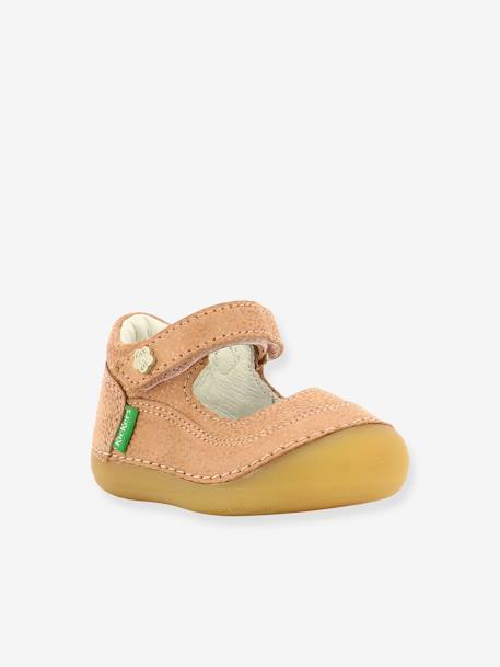 Sandalias De Piel Para Bebe Sorbaby Kickers Primeros Pasos Rosa Claro Liso Kickers