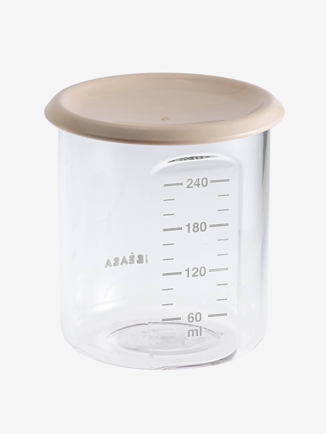 Image of Caja hermética BEABA Maxi Portion 240 ml transparente/rosa maquillaje 7032300846629