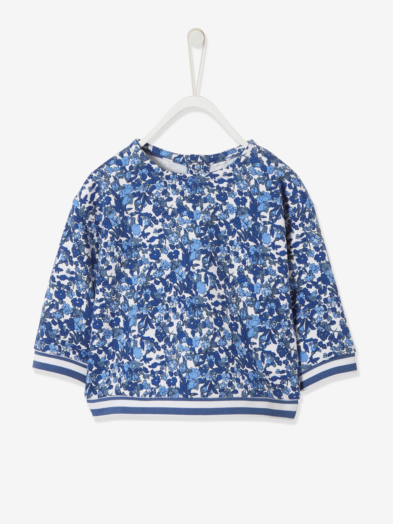 VERTBAUDET Sudadera de Felpa de Flores para beb/é ni/ña