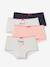 Pack de 4 shorties para niña ROSA CLARO BICOLOR/MULTICOLOR 