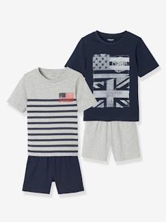 Niño-Pack de 2 pijamas con short Flags surtidos, para niño